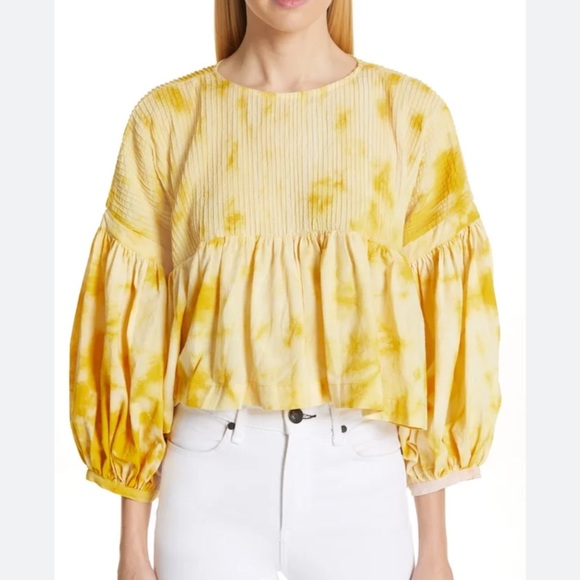 Story mfg. Mon Tie Dye Tie Back Top - Picture 1 of 16